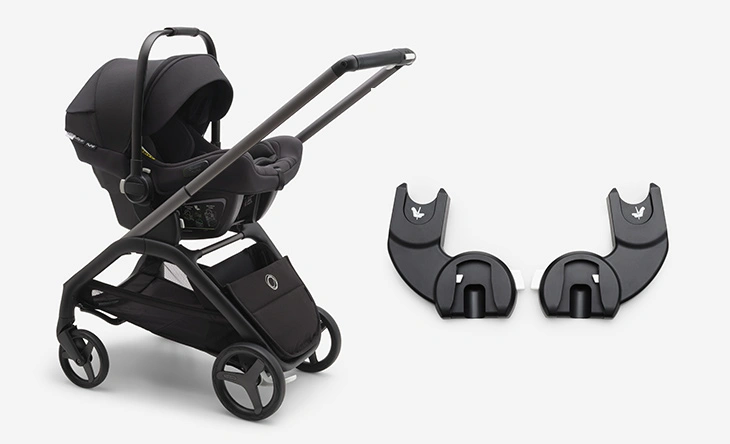 Travelsystem med adapter på barnvagn